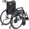 Ratiņkrēsls MDH NAVY1 viegls alumīnija, sēdeklis 43×42 cm, maksimālā slodze 120 kg, salokāms, 14,4 kg