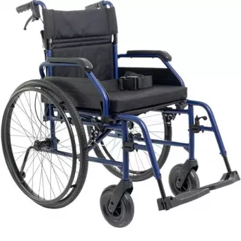 Ratiņkrēsls MDH NAVY1 viegls alumīnija, sēdeklis 43×42 cm, maksimālā slodze 120 kg, salokāms, 14,4 kg