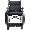 Viegls sakausējuma ratiņkrēsls MDH NAVY1 — alumīnija rāmis, sēdeklis 46×42 cm, maksimālais lietotāja svars 120 kg, salokāms, 14,7 kg
