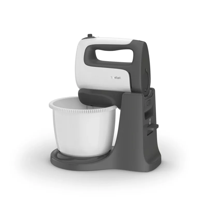 Tefal PrepMix+ HT464138 rokas mikseris ar statīva bļodu 500 W pelēks/balts