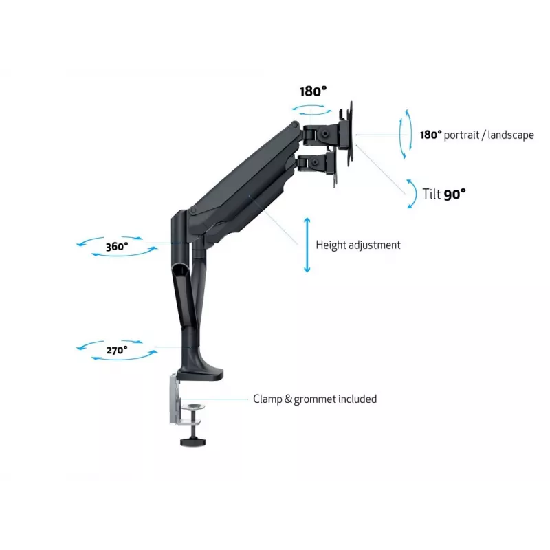 Multibrackets M Deskmount Gas Spring Dual Melns