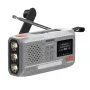 Pārnēsājams uzvelkamais radio Marmitek RESQ 100 — DAB/DAB+/FM, 3 W, LCD, USB‑C, 3,5 mm ligzda, gaiši pelēks