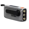 Pārnēsājams uzvelkamais radio Marmitek RESQ 100 — DAB/DAB+/FM, 3 W, LCD, USB‑C, 3,5 mm ligzda, gaiši pelēks