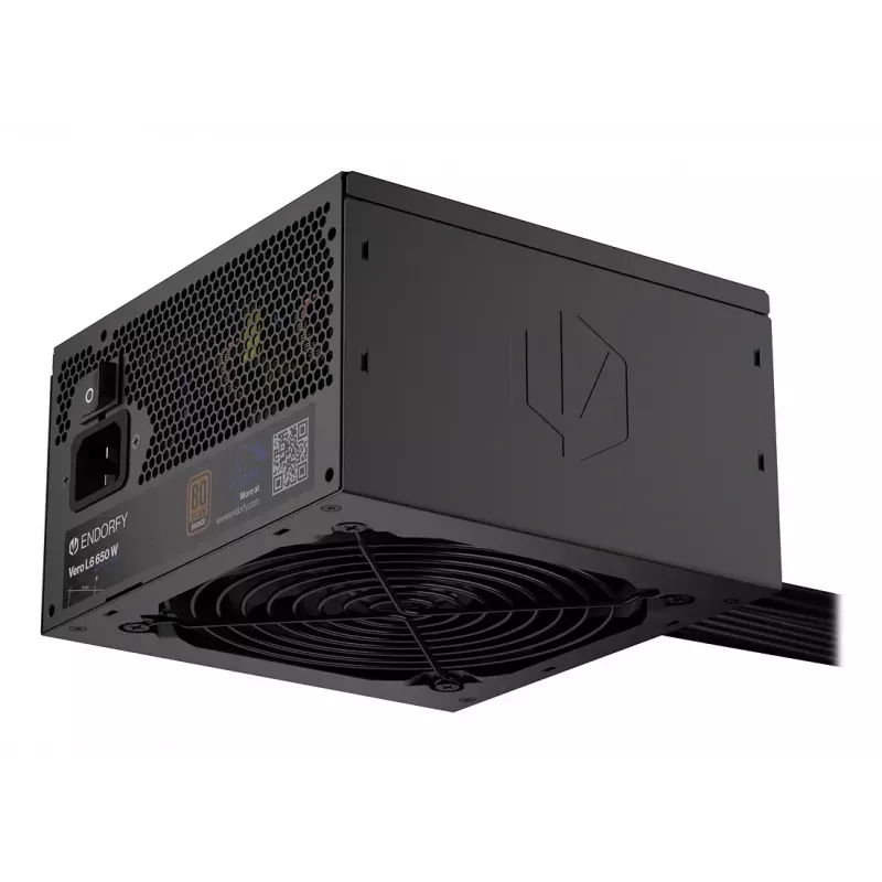 Barošanas bloks ENDORFY Vero L6 650 W ATX 24-pin, 80 PLUS Bronze, 120 mm ventilators, melns