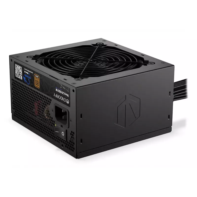Barošanas bloks ENDORFY Vero L6 650 W ATX 24-pin, 80 PLUS Bronze, 120 mm ventilators, melns