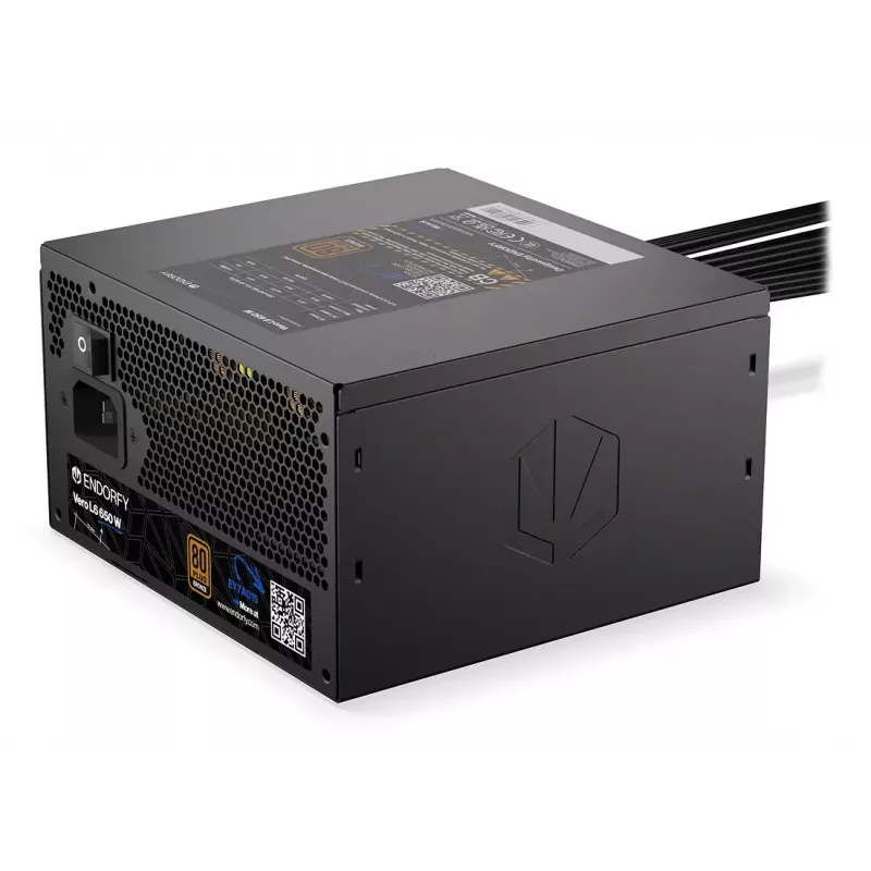 Barošanas bloks ENDORFY Vero L6 650 W ATX 24-pin, 80 PLUS Bronze, 120 mm ventilators, melns