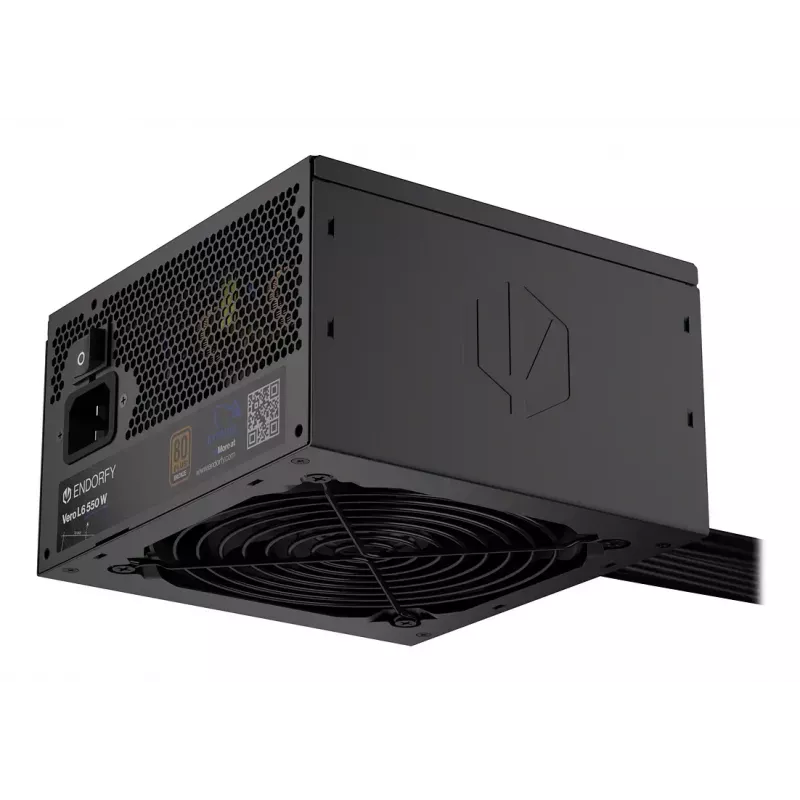 Barošanas bloks ENDORFY Vero L6 550 W ATX 24-pin 80 PLUS Bronze, 120 mm ventilators, melns