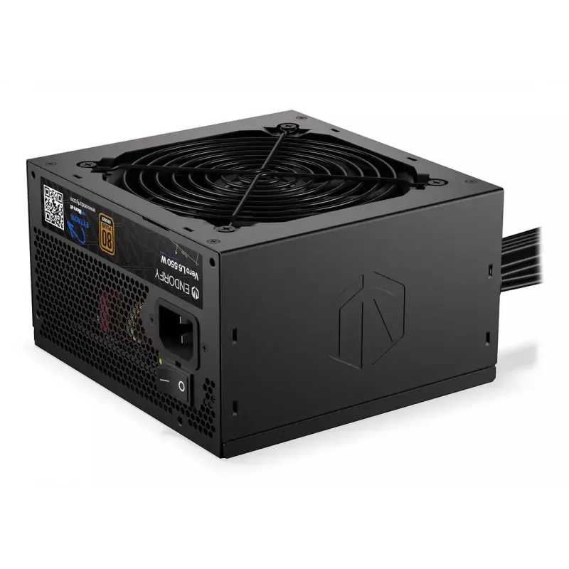 Barošanas bloks ENDORFY Vero L6 550 W ATX 24-pin 80 PLUS Bronze, 120 mm ventilators, melns