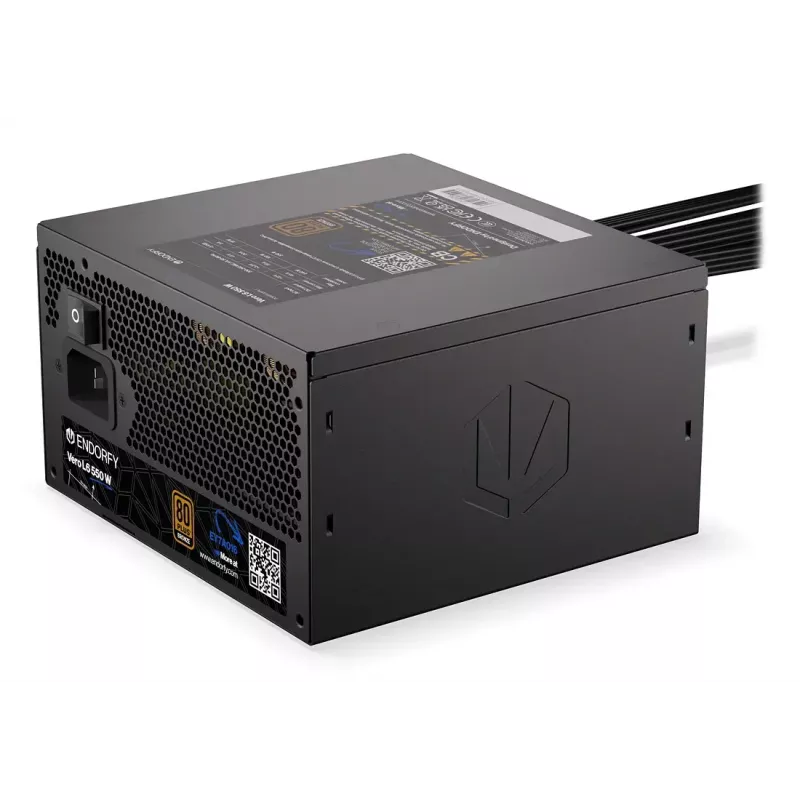 Barošanas bloks ENDORFY Vero L6 550 W ATX 24-pin 80 PLUS Bronze, 120 mm ventilators, melns
