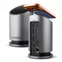 AXAGON HMC-WL9 USB-C 9-in-1 dokstacija ar 10 Gbps, 100W PD, 8K HDMI, Ethernet, bezvadu uzlādi