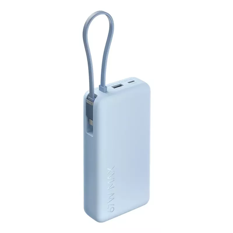 Ārējais akumulators Xiaomi 67W 20000 mAh Li-Ion Zils — 11.1 V, USB-A + USB-C, atbalsta 3 ierīces