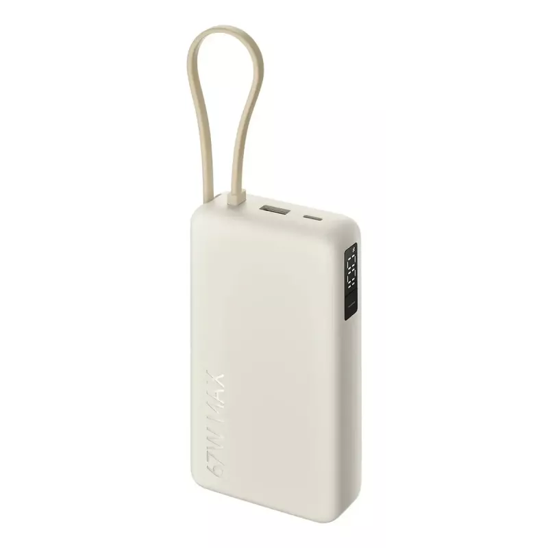 Xiaomi Pārnēsājamais ārējais akumulators 67W 20000 mAh Li-Ion, 11.1V, USB-A + USB-C, Smilšu krāsa