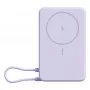 Ārējais akumulators Xiaomi BHR08PAGL 5900 mAh Li‑Ion ar bezvadu uzlādi, 1x USB‑C, violets