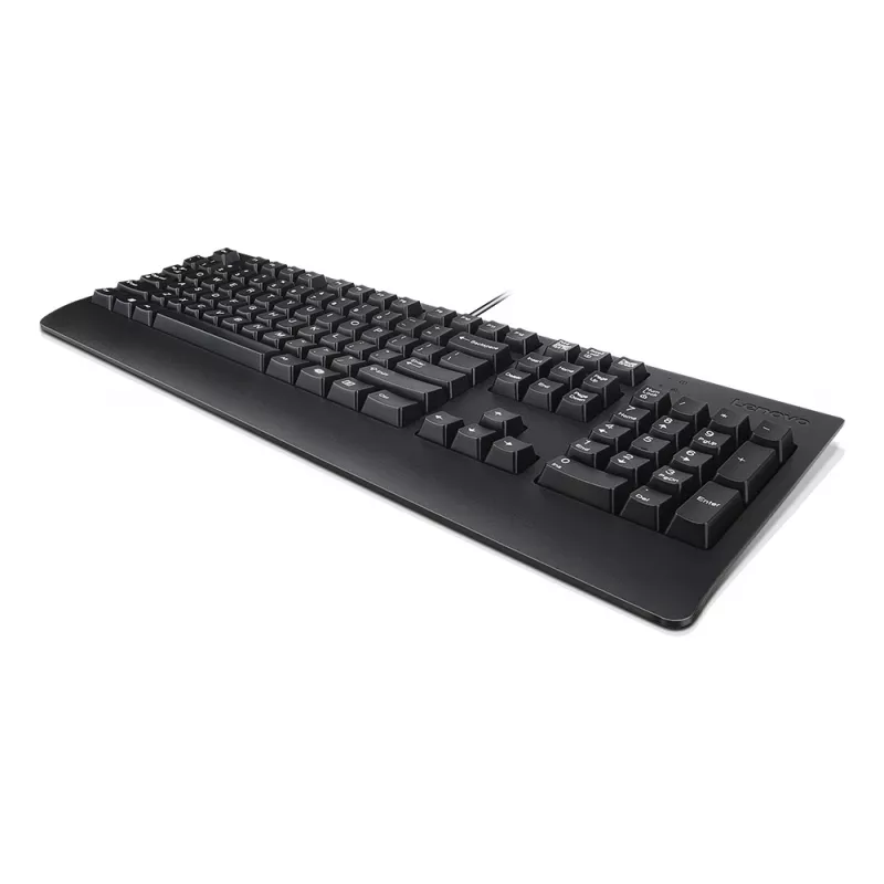Vadu pilnizmēra tastatūra Lenovo Preferred Pro II USB US English, melna, 104 taustiņi, spiedpogu slēdži, 2 m kabelis