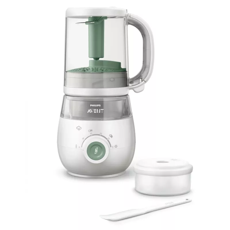 Philips AVENT Premium SCF885 4-in-1 tvaicētājs blenderis, 0.24 L, 1 L, zaļa, balta, Ķīna, 70 m, 0.7 m