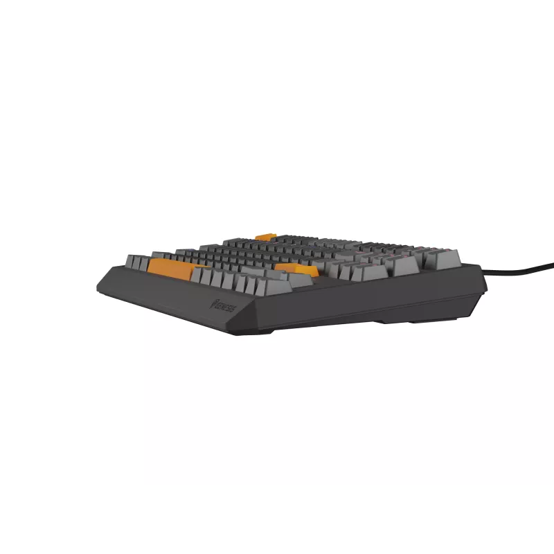 GENESIS Thor 230 TKL tastatūra Spēļu USB + RF bezvadu + Bluetooth QWERTY Melna, Pelēka, Oranža