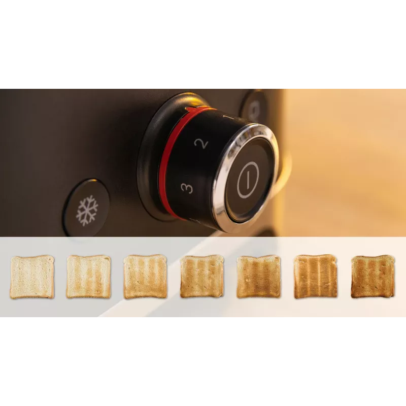 Bosch TAT4M223 tosteris 4 2 šķēles 950 W Melns, Nerūsējošais tērauds