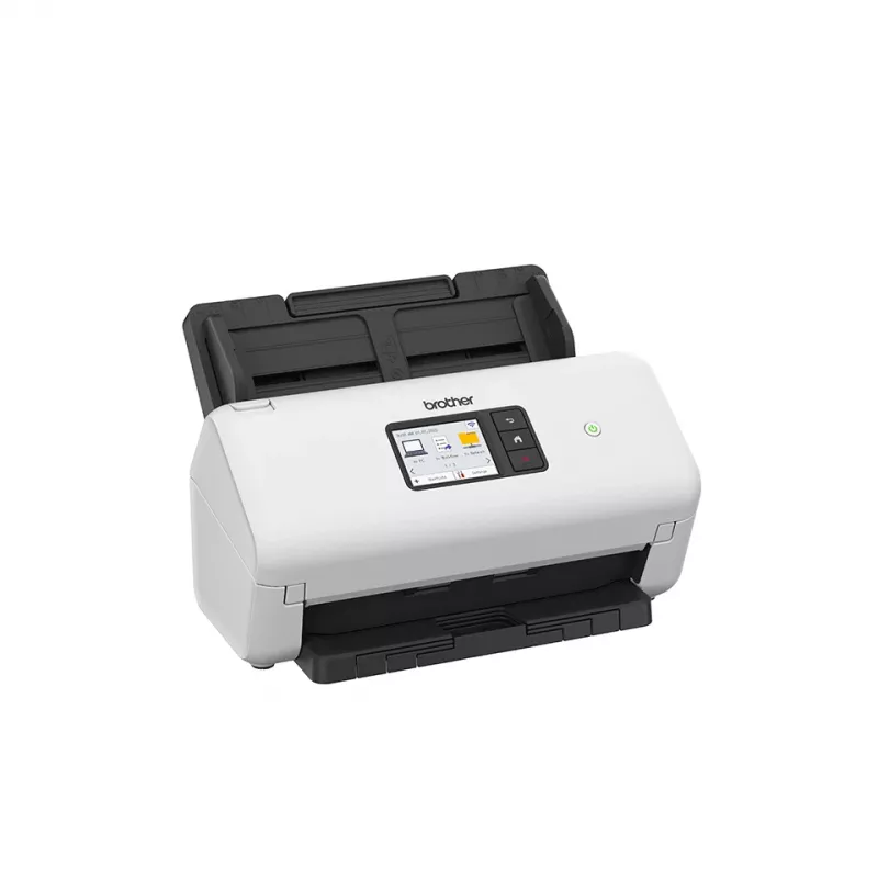 ADF skeneris Brother ADS-4550W 600 x 600 DPI duāls CIS 60 lapu ADF 7.11 cm displejs 48 bitu ievade 24 bitu izvade 5250 lapas dienā Melns Balts