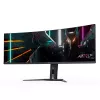 Monitors GIGABYTE 49 collu OLED CO49DQ DQHD 5120×1440 144 Hz, HDR, FreeSync, 10 bitu, 2×HDMI 2.1, USB-C, VESA 100×100