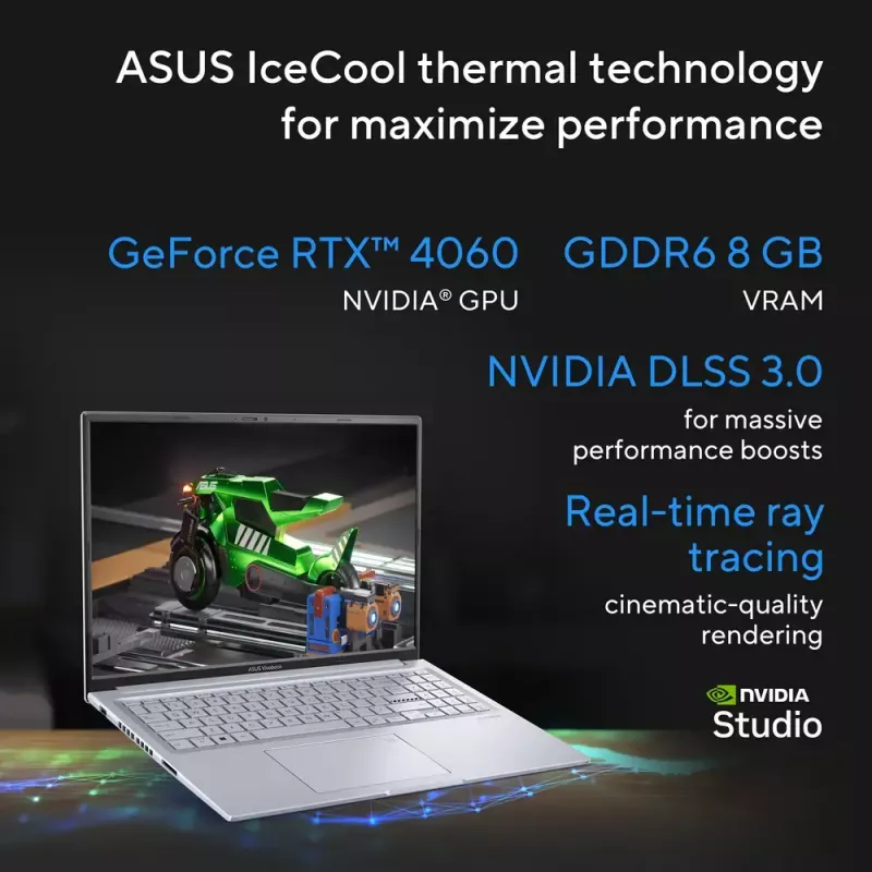 ASUS Vivobook 16X K3605VU-WS96 Intel® Core™ i9 i9-13900H klēpjdators 40,6 cm (16 collu) WUXGA 16 GB DDR4-SDRAM 1 TB SSD NVIDIA GeForce RTX 4050 Wi-Fi 6E (802.11ax) Windows 11 Home Sudrabs