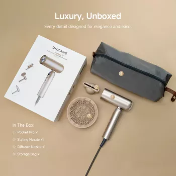 Matu žāvētājs Dreame Pocket Pro AHD51-TG titāna zelts