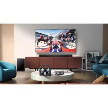 Skaņas josla TCL Q75H 620W 5.1.2 kanālu ar bezvadu aktīvo zemfrekvenču skaļruni, HDMI 2.1, Bluetooth 5.3, Wi‑Fi 5, 1040×110×58 mm