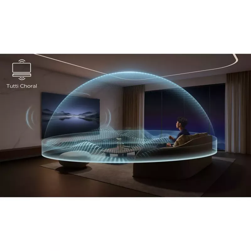 Skaņas josla TCL Q75H 620W 5.1.2 kanālu ar bezvadu aktīvo zemfrekvenču skaļruni, HDMI 2.1, Bluetooth 5.3, Wi‑Fi 5, 1040×110×58 mm