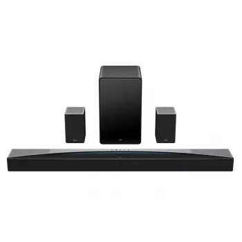 TCL Q Q85H Class 7.1.4 kanālu skaņas panelis ar Dolby Atmos, bezvadu zemfrekvenču skaļruni un bezvadu surround skaļruņiem