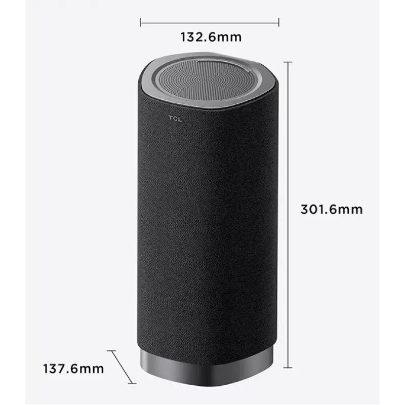 TCL Z100 bezvadu Dolby Atmos FlexConnect skaļrunis, 1.1.1 kanāli, 170 W, Dolby Atmos, Dolby Digital Plus, Dolby MAT, Dolby Surround, Dolby TrueHD, 95 dB, 170 W, metālisks