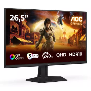 AOC G4 Q27G41ZDF datora monitors 67,3 cm (26,5 collas) 2560 x 1440 pikseļi Quad HD QD-OLED Melns, Sarkans