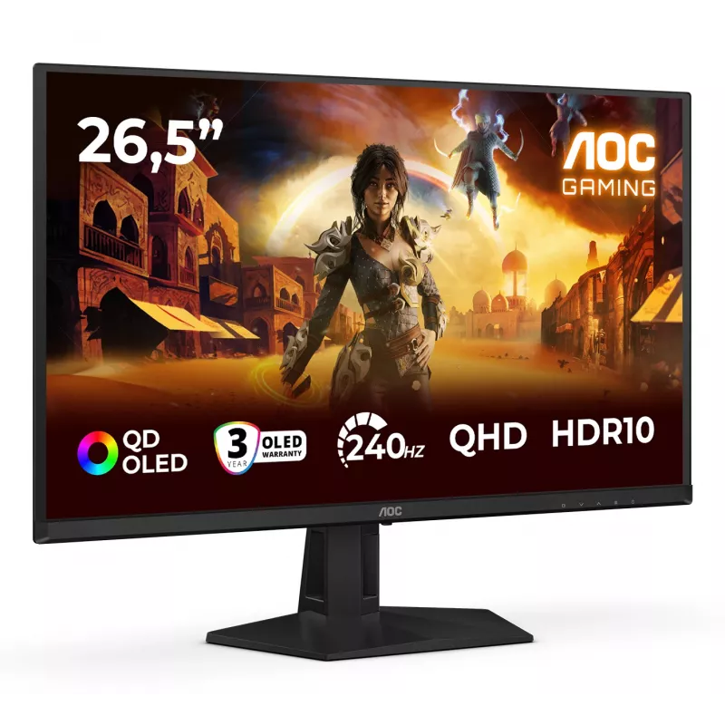 AOC G4 Q27G41ZDF datora monitors 67,3 cm (26,5 collas) 2560 x 1440 pikseļi Quad HD QD-OLED Melns, Sarkans