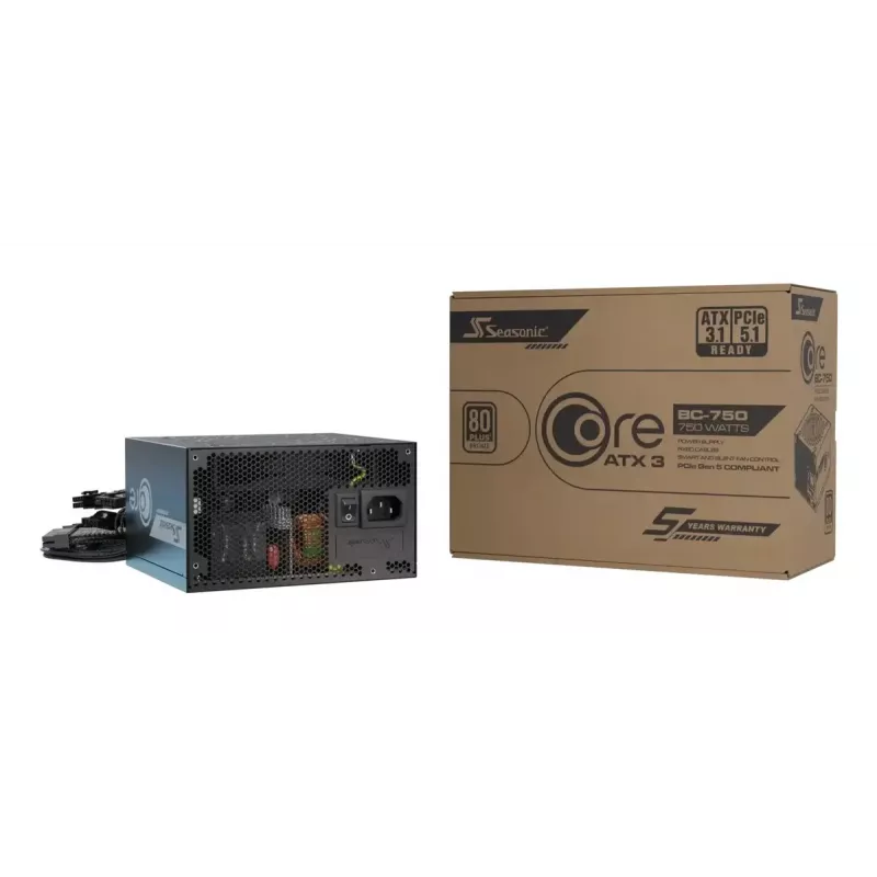 Barošanas bloks Seasonic CORE BC-750 ATX 3.1 750 W 20+4 kontaktu ATX Melns 80 PLUS Bronze