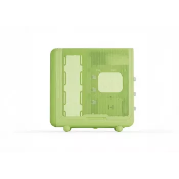 Vidustorņa korpuss HYTE X50 Matcha Milk — ATX/mATX/Mini-ITX atbalsts, rūdītais stikls, priekšējais I/O