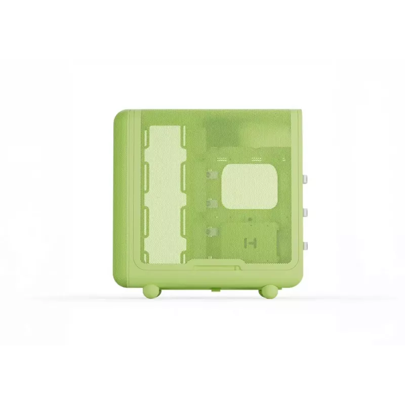 Vidustorņa korpuss HYTE X50 Matcha Milk — ATX/mATX/Mini-ITX atbalsts, rūdītais stikls, priekšējais I/O