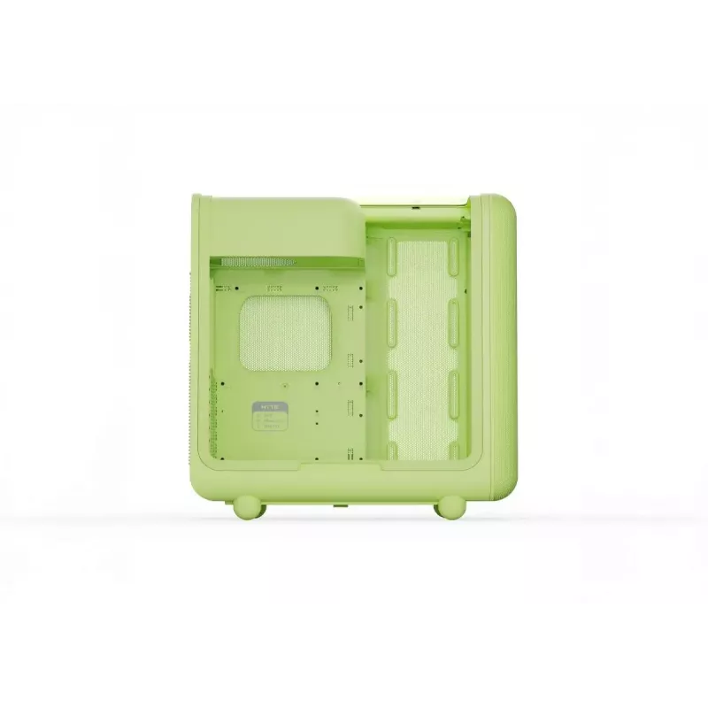 Vidustorņa korpuss HYTE X50 Matcha Milk — ATX/mATX/Mini-ITX atbalsts, rūdītais stikls, priekšējais I/O
