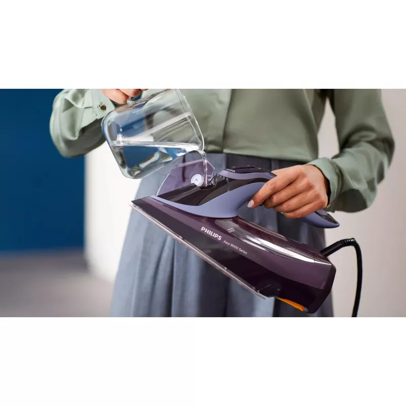 Philips 8000 sērijas DST8021/30 gludeklis Tvaika gludeklis SteamGlide Elite zole 3000 W Violeta