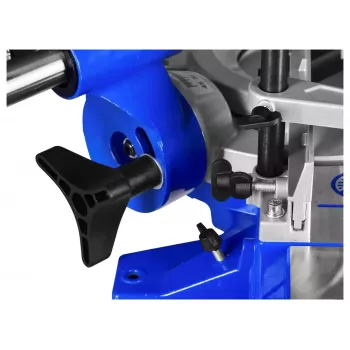 Slīpzāģis Scheppach HM216 2000W, 4700 RPM, griešanas dziļums 65 mm, griešanas platums 340 mm, lāzera vadotne, mīkstais starts