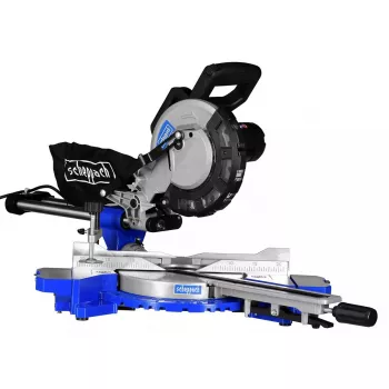 Slīpzāģis Scheppach HM216 2000W, 4700 RPM, griešanas dziļums 65 mm, griešanas platums 340 mm, lāzera vadotne, mīkstais starts
