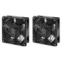 Intellinet 2-ventilatoru ventilācijas bloks 19 collu sienas skapjiem, montāža uz jumta, 1,8 m strāvas kabelis ar ES CEE 7/7 spraudni, formāts 120 x 120 mm, zemējuma komplekts iekļauts, melns