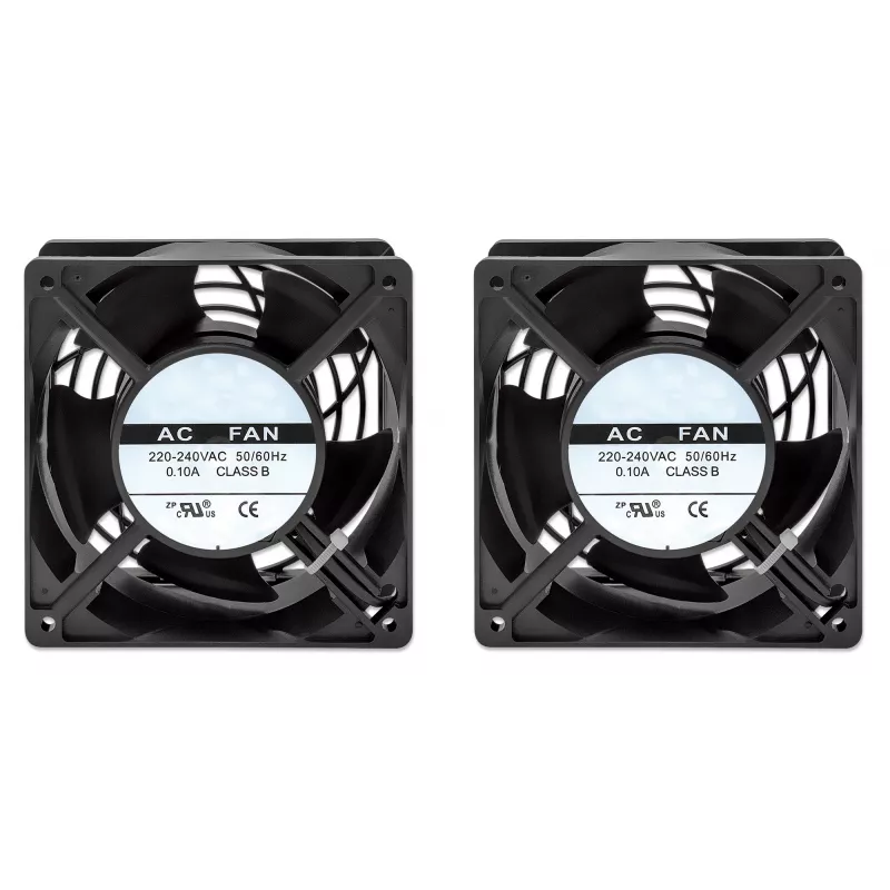Intellinet 2-ventilatoru ventilācijas bloks 19 collu sienas skapjiem, montāža uz jumta, 1,8 m strāvas kabelis ar ES CEE 7/7 spraudni, formāts 120 x 120 mm, zemējuma komplekts iekļauts, melns