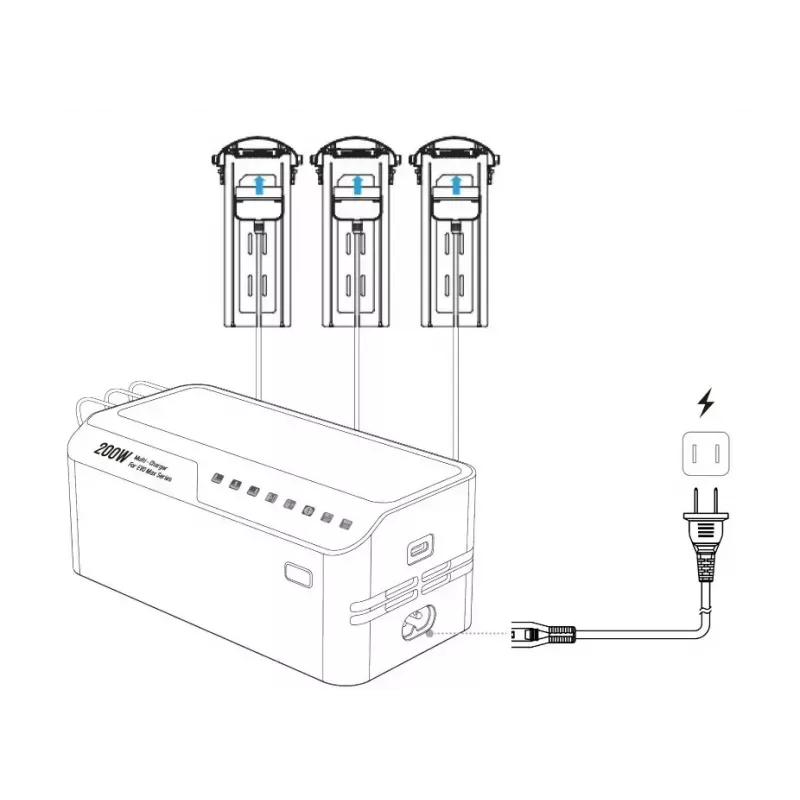 Lādētājs Autel multi-lādētājs EVO Max sērijai modelis 102002545 — 3 baterijām, USB-C, 120 W lādēšanas jauda, 100–240 V ieeja