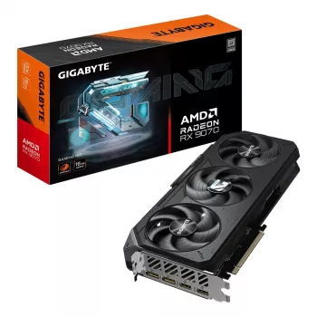 Grafikas karte GIGABYTE Radeon RX 9070 GAMING 16GB — 16GB GDDR6, 256-bitu, PCIe 5.0, 2520 MHz kodols, 2×DisplayPort, 2×HDMI