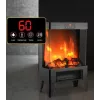 Elektriskais sildītājs Carruzzo Q20P ar eļļu pildīts radiators, 1800W, 15–45°C, stikla korpuss, tālvadība/lietotne/skārienvadība, taimeris 1–12h, sienas vai grīdas, melns