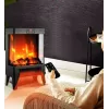 Elektriskais sildītājs Carruzzo Q20P ar eļļu pildīts radiators, 1800W, 15–45°C, stikla korpuss, tālvadība/lietotne/skārienvadība, taimeris 1–12h, sienas vai grīdas, melns