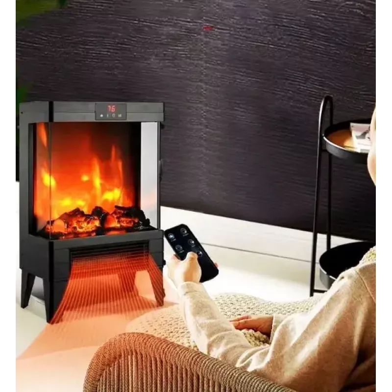 Elektriskais sildītājs Carruzzo Q20P ar eļļu pildīts radiators, 1800W, 15–45°C, stikla korpuss, tālvadība/lietotne/skārienvadība, taimeris 1–12h, sienas vai grīdas, melns