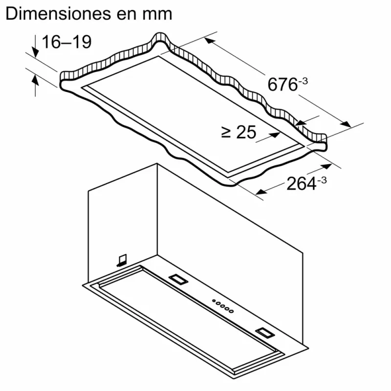 Bosch Serie 8 DLN78PC60 iebūvējams tvaika nosūcējs, melns, 590 m³/h