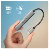 USB centrmezgls AXAGON HUE-STC, 4 portu alumīnija josla, 1x USB-A 5Gbps + 2x USB-A & 1x USB-C 480Mbps, USB-C saimniekdators, 12 cm kabelis, pelēks