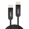 Lindy 10m optisko šķiedru hibrīdais DP 2.0 UHBR10 kabelis, 10 m, DisplayPort, DisplayPort, vīriešu tipa, vīriešu tipa, 7680 x 4320 pikseļi