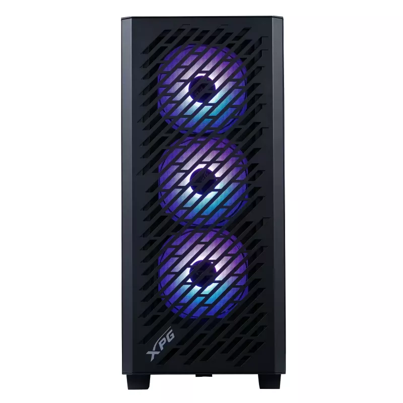 XPG VALOR AIR PRO Mid-Tower korpuss, Midi Tower, PC, melns, ATX, EATX, micro ATX, Mini-ATX, SPCC, rūdītais stikls, daudzkrāsu