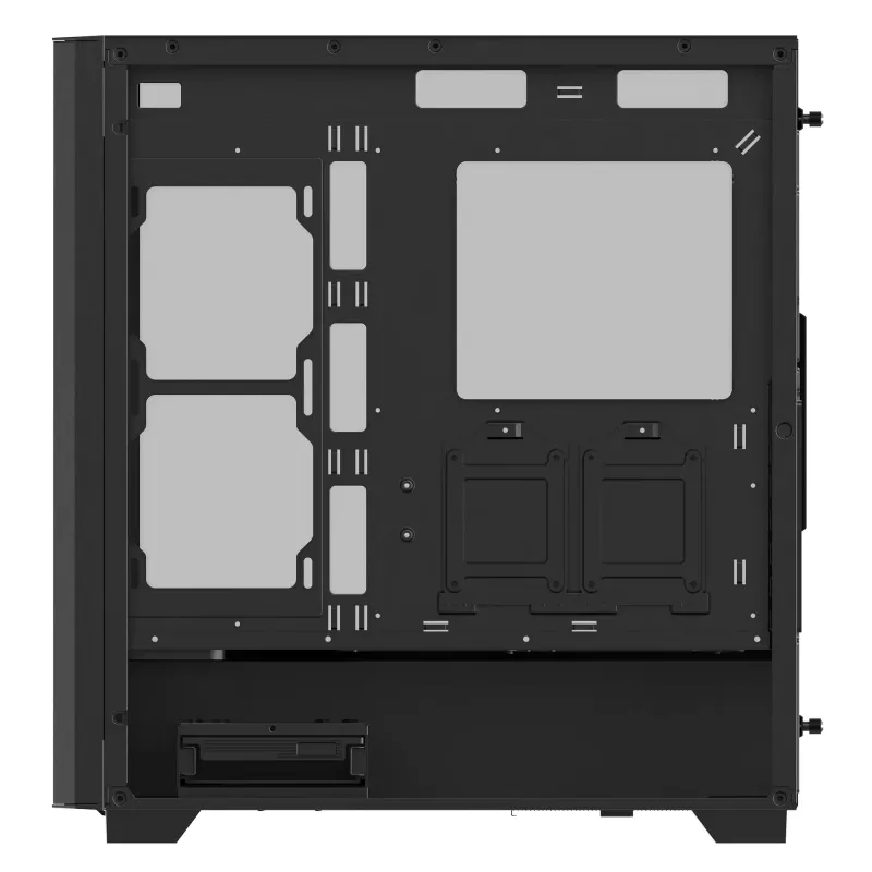 XPG VALOR AIR PRO Mid-Tower korpuss, Midi Tower, PC, melns, ATX, EATX, micro ATX, Mini-ATX, SPCC, rūdītais stikls, daudzkrāsu